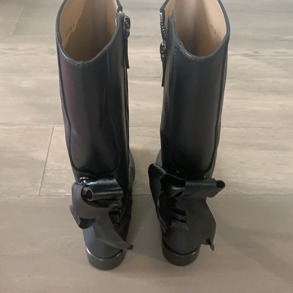 Valentino leather lace up boot flat 39.5 - Picture 3 of 16